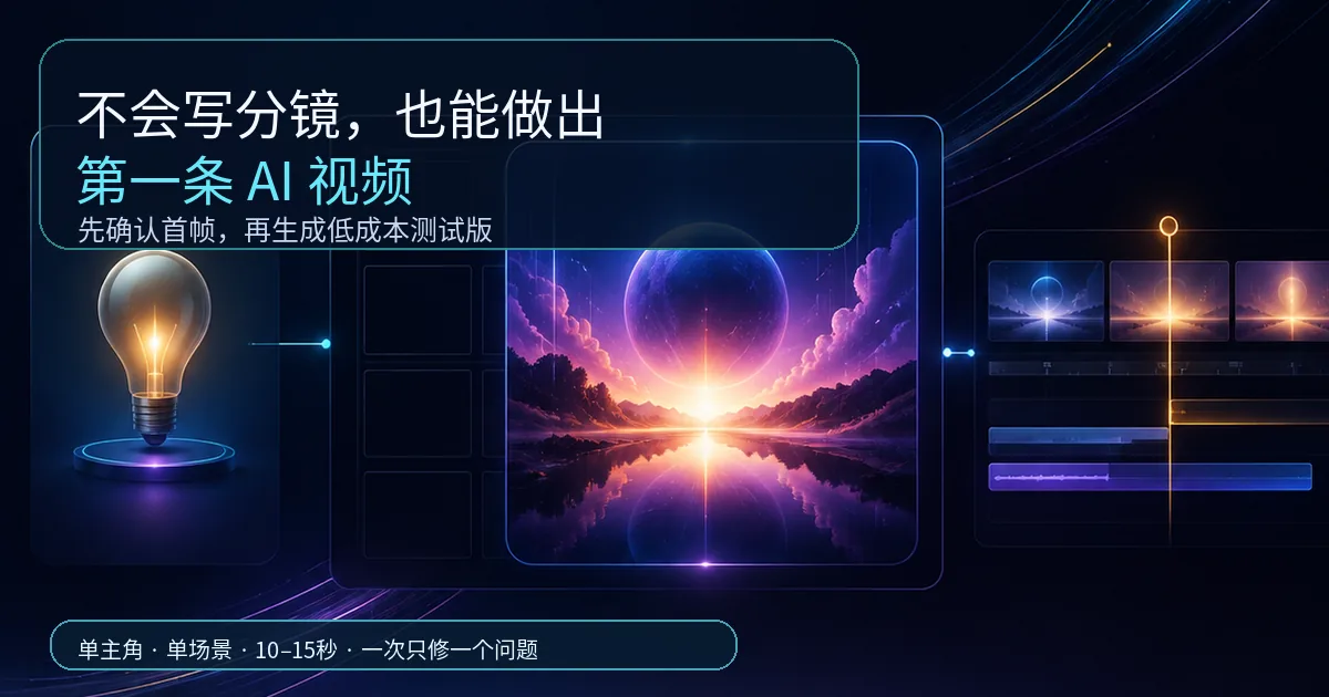 不会写分镜也能完成第一条AI视频