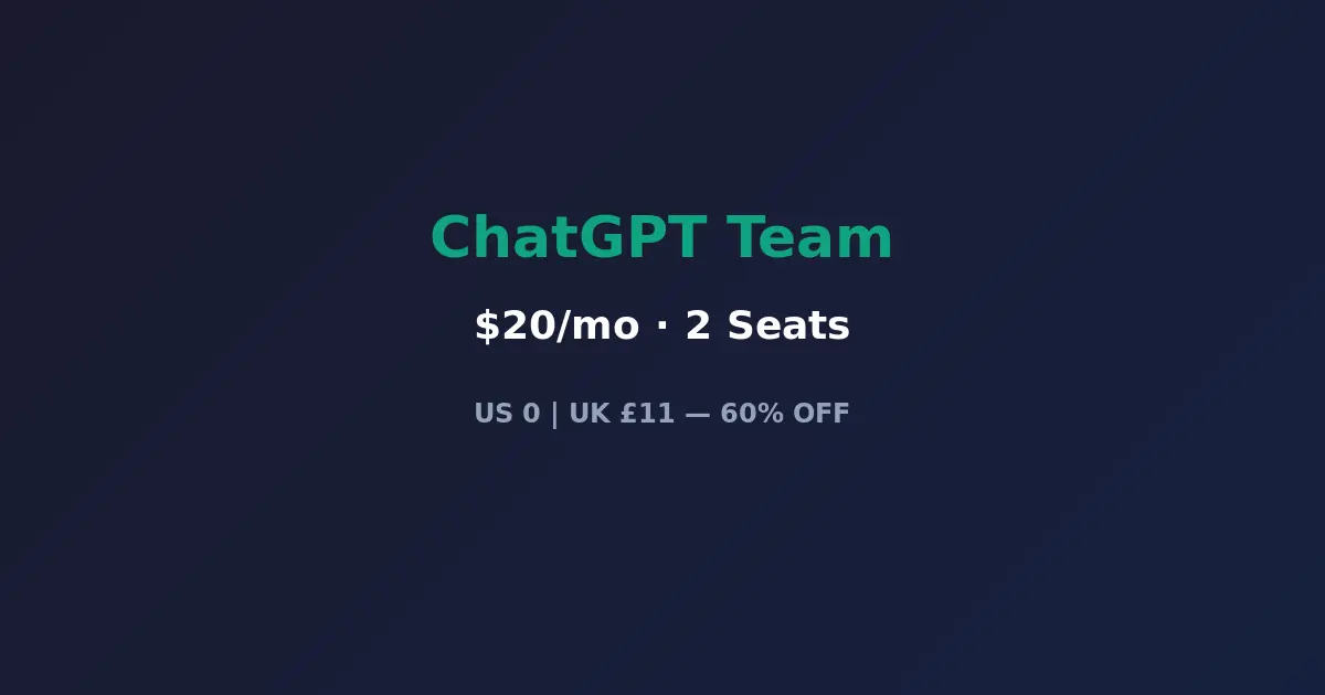 ChatGPT Team 优惠活动