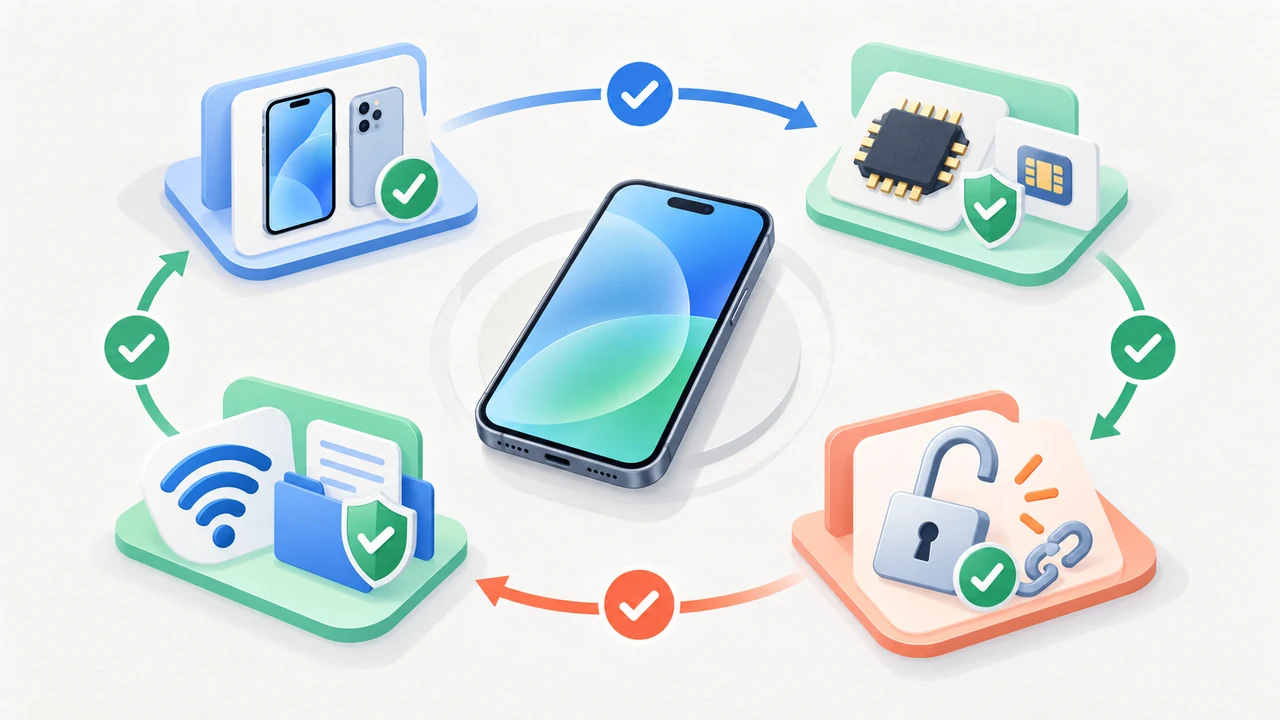 eSIM 换机前检查型号、EID、运营商锁与网络