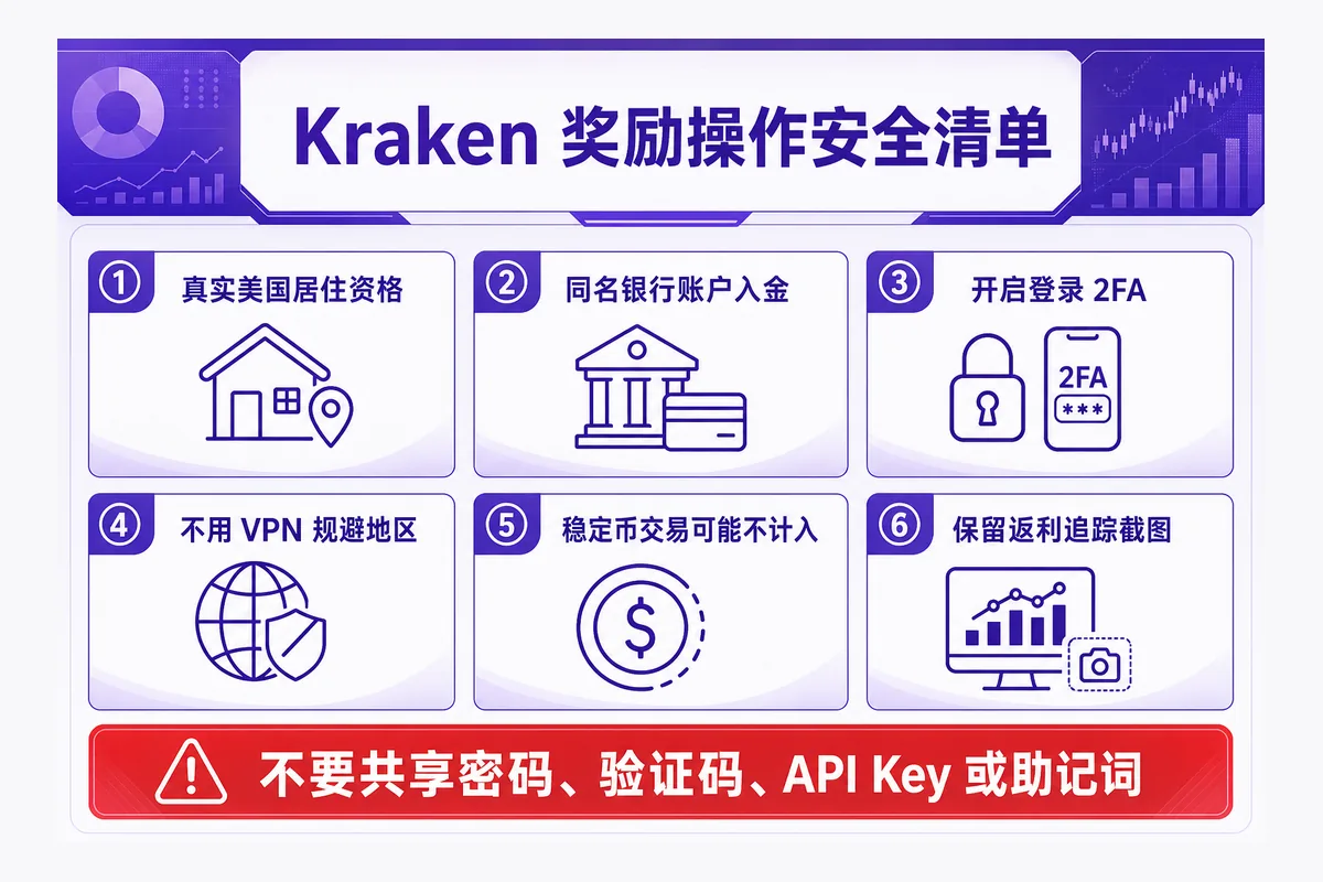 Kraken 奖励操作安全清单
